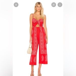 Free People Feel the sun jumpsuit red, Large